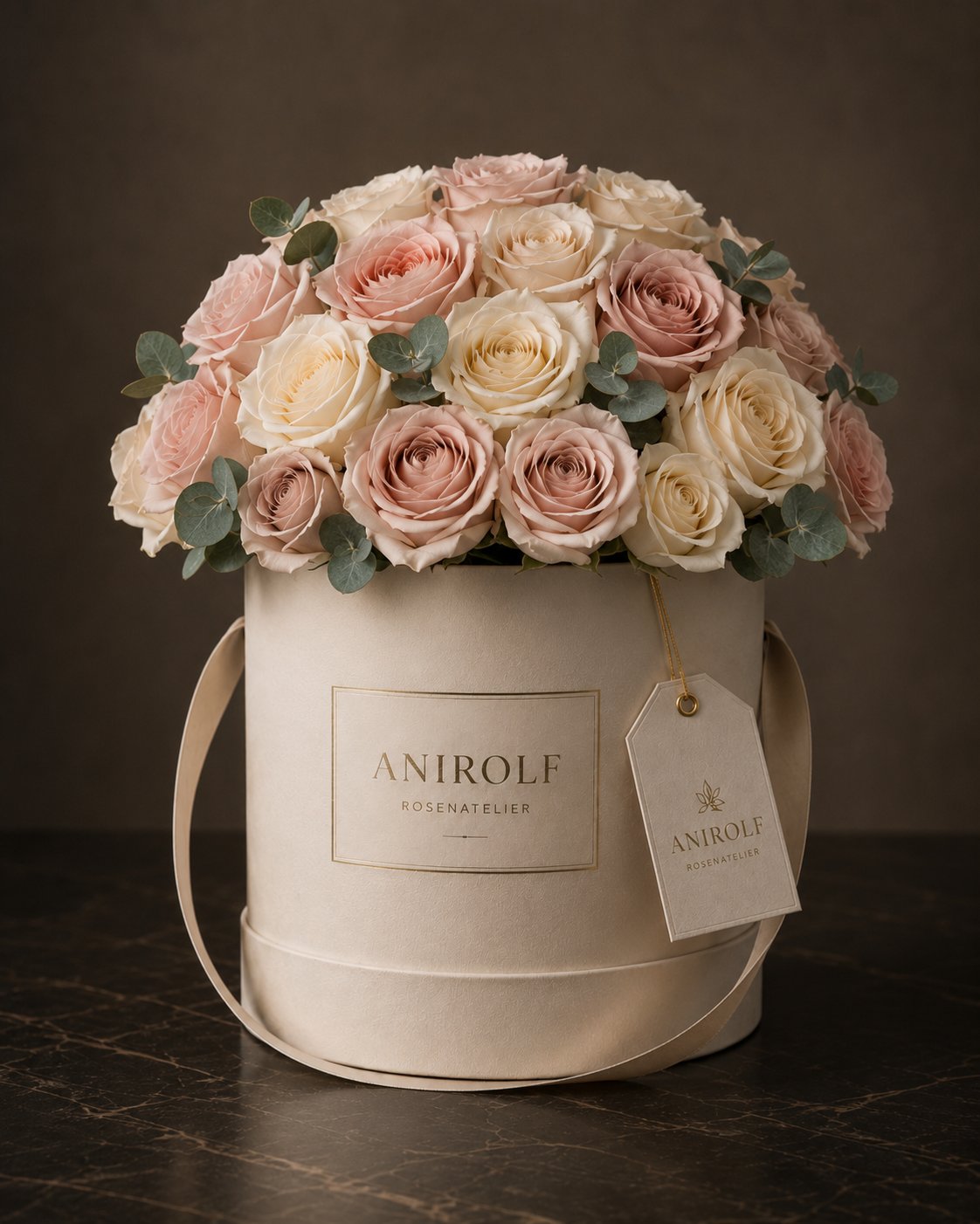 Jardin Romantique – ANIROLF Box mit Rosé, Creme und Eukalyptus